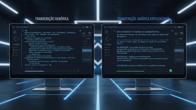 Transcrição jurídica: o que muda entre uma ferramenta genérica e uma pensada para o Brasil